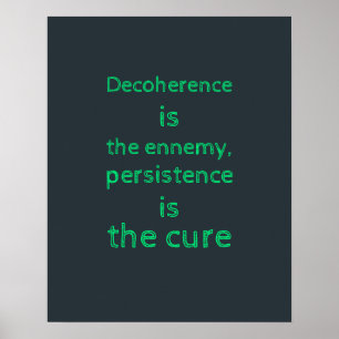Charcoal Green Cabin Quantum Engineer Thema Poster