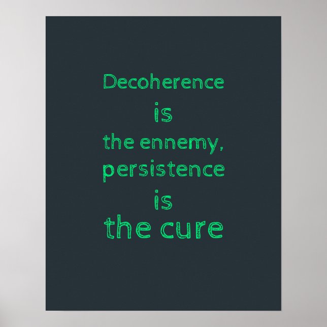 Charcoal Green Cabin Quantum Engineer Thema Poster (Vorne)