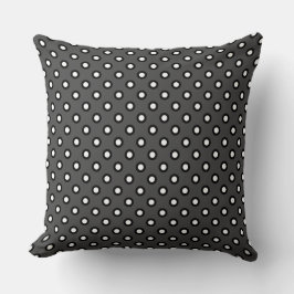 Charcoal Grey Dotty Sofa Cushion Kissen
