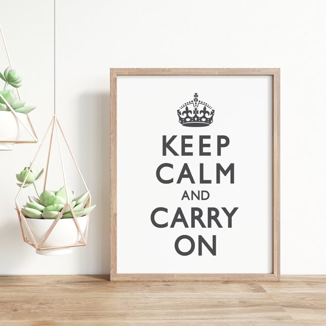 Charcoal Grey Keep Calm und Carry On Poster (Von Creator hochgeladen)