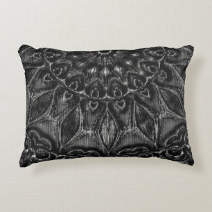 Charcoal Mandala Accent Pillow Dekokissen