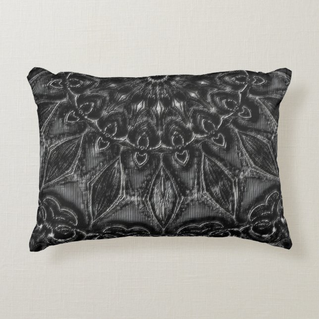 Charcoal Mandala Accent Pillow Dekokissen (Vorderseite)