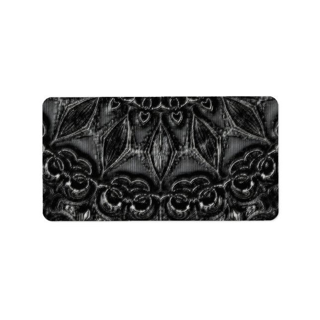 Charcoal Mandala Adressaufkleber (Vorne)