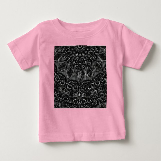 Charcoal Mandala Baby T - Shirt (Vorderseite)