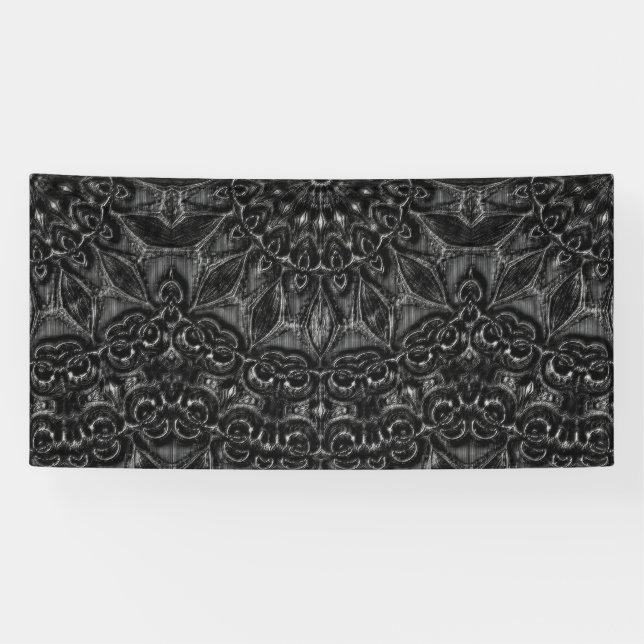 Charcoal Mandala Banner (Horizontal)