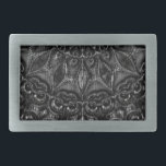 Charcoal Mandala Belt Buckle Rechteckige Gürtelschnalle<br><div class="desc">Danke,  dass du mein Design durchgesehen hast! Folgen Sie meiner Kunst auf Instagram @MRNStudios oder ko-fi.com/mrnstudios</div>