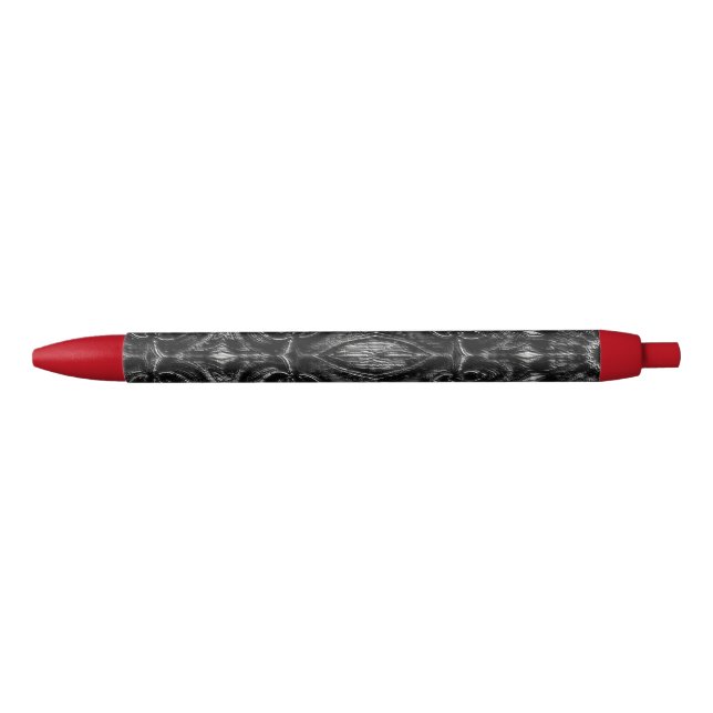Charcoal Mandala Black Ink Pen Kugelschreiber (Vorderseite)
