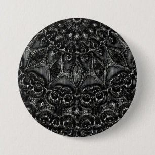 Charcoal Mandala Button
