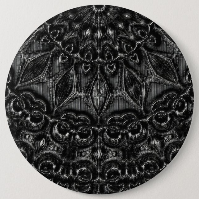 Charcoal Mandala Button (Vorderseite)