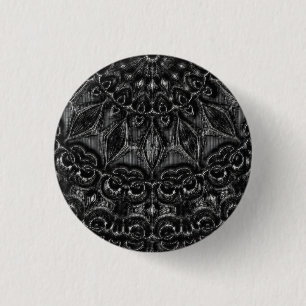 Charcoal Mandala Button