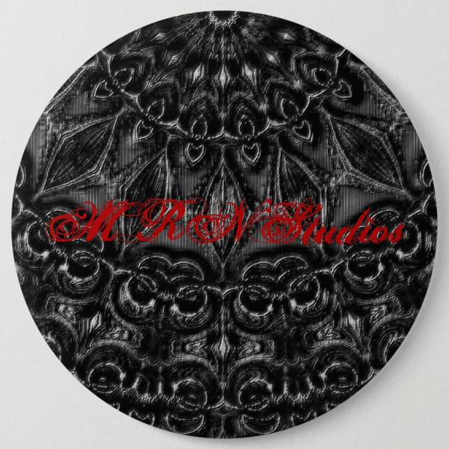 Charcoal Mandala Button (Vorderseite)