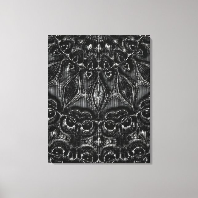Charcoal Mandala Canvas Print Leinwanddruck (Vorderseite)
