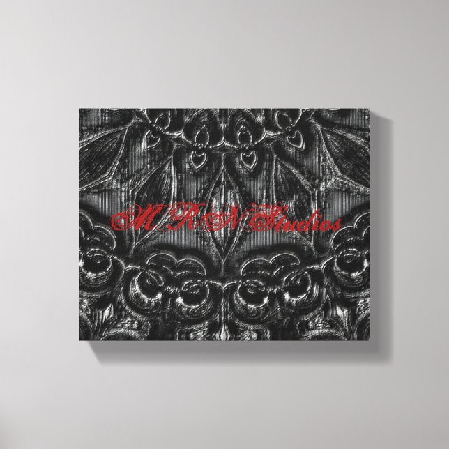Charcoal Mandala Canvas Print Leinwanddruck (Vorderseite)
