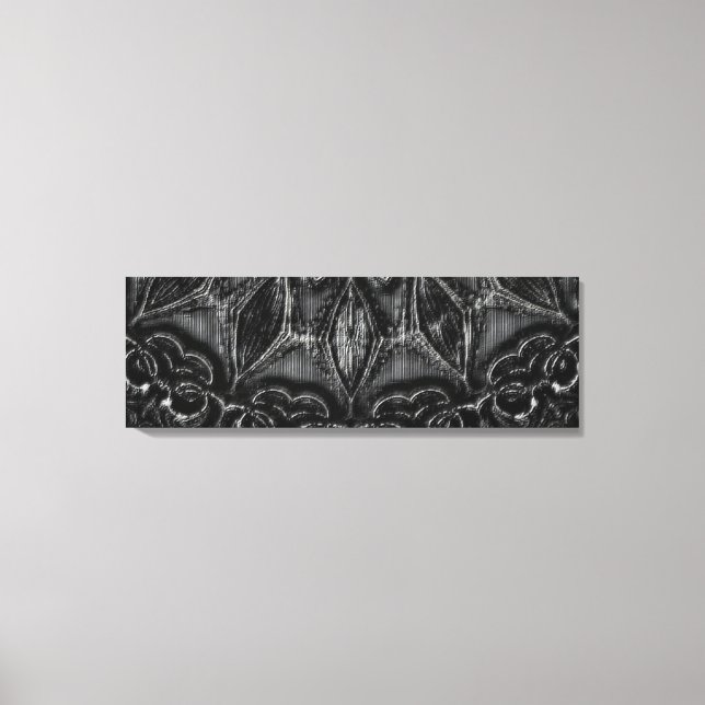 Charcoal Mandala Canvas Print Leinwanddruck (Vorderseite)