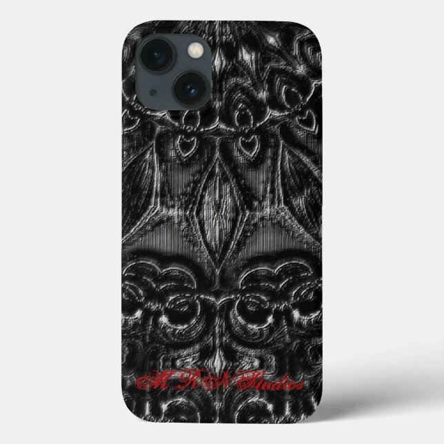 Charcoal Mandala  Case-Mate iPhone Hülle (Rückseite)
