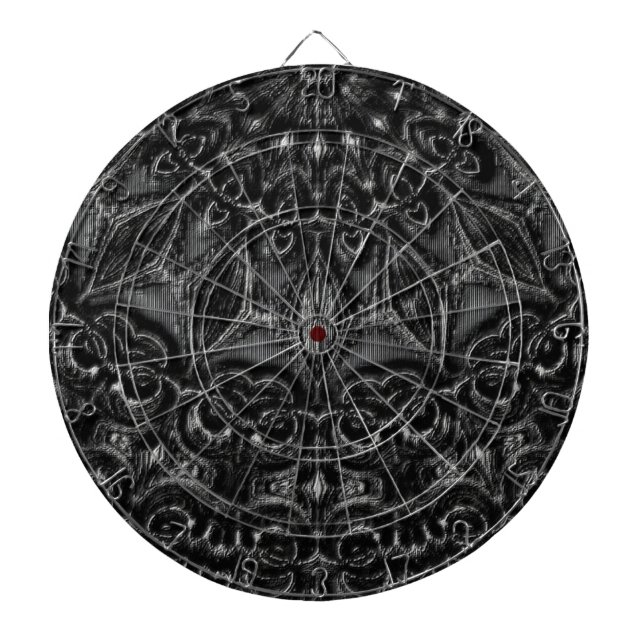 Charcoal Mandala Dartscheibe (vorne)