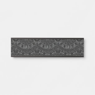 Charcoal Mandala Door Sign Türschild