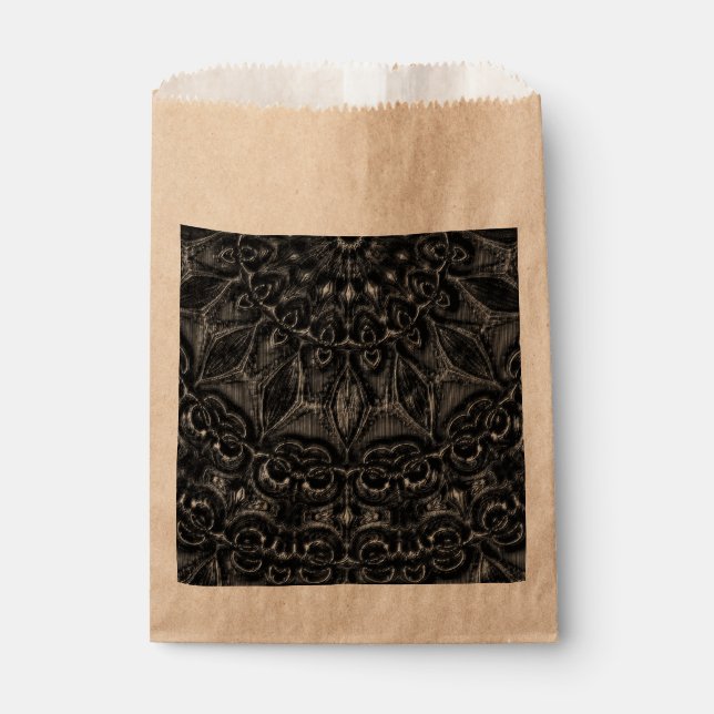 Charcoal Mandala Favor Bag Geschenktütchen (Vorderseite)