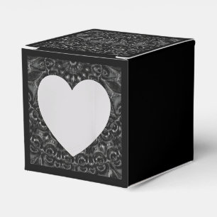 Charcoal Mandala Favor Box Geschenkschachtel