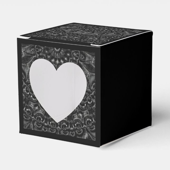 Charcoal Mandala Favor Box Geschenkschachtel (Vorderseite)