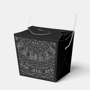 Charcoal Mandala Favor Box Geschenkschachtel