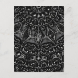 Charcoal Mandala Feiertagspostkarte