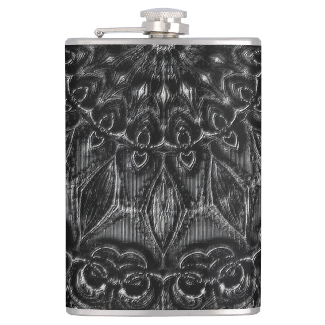 Charcoal Mandala Flask Flachmann (Vorderseite)