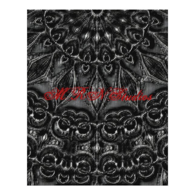 Charcoal Mandala Foto Print (Vorne)