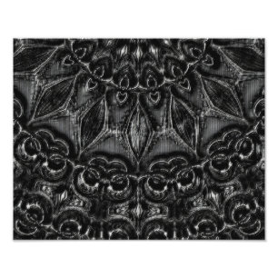 Charcoal Mandala Foto Print