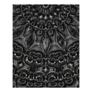 Charcoal Mandala Foto Print