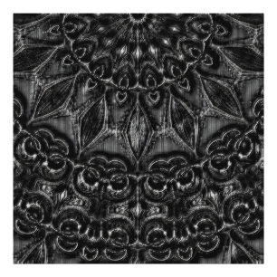 Charcoal Mandala Foto Print