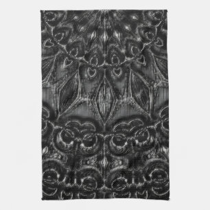 Charcoal Mandala Geschirrtuch