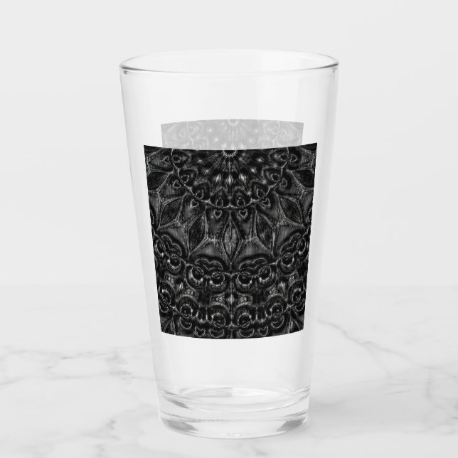 Charcoal Mandala Glas (Vorderseite)