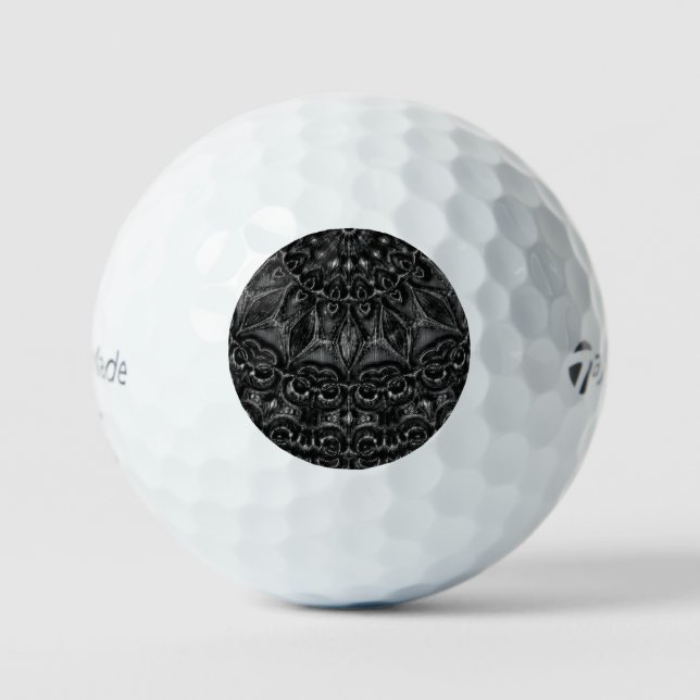 Charcoal Mandala Golf Balls Golfball (Vorderseite)