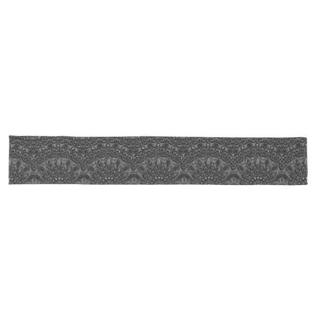 Charcoal Mandala Großer Tischläufer (Horizontal)