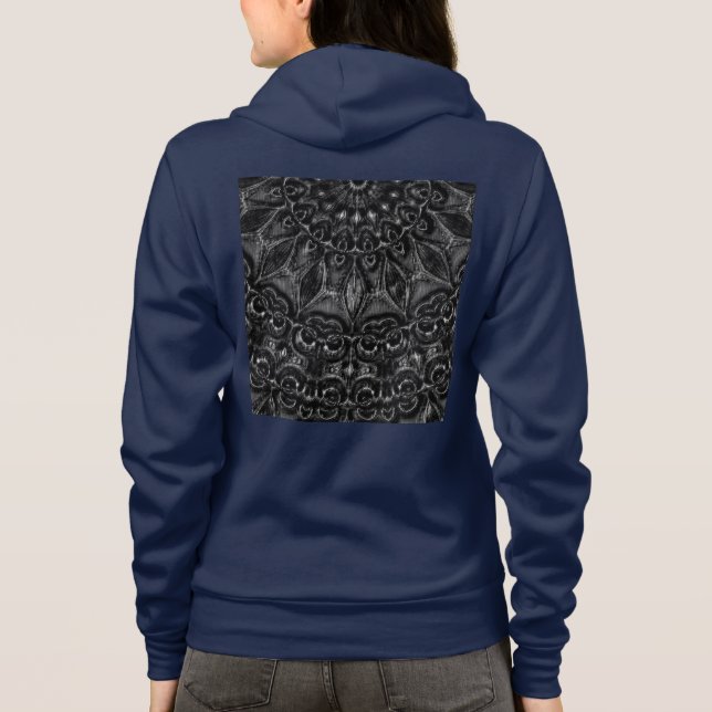Charcoal Mandala Hoodie (Rückseite)