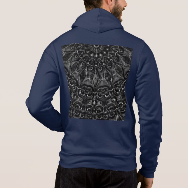 Charcoal Mandala Hoodie (Rückseite)