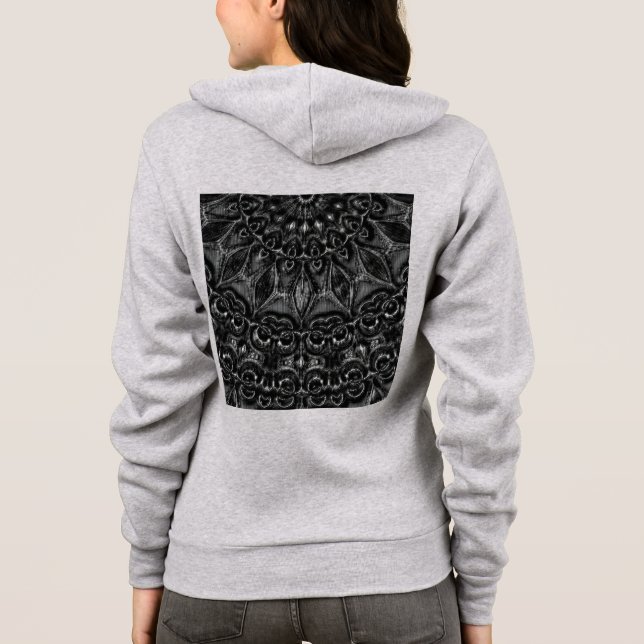 Charcoal Mandala Hoodie (Rückseite)