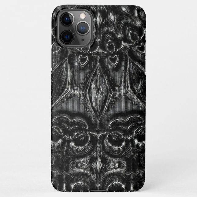 Charcoal Mandala  iPhone Hülle (Rückseite)