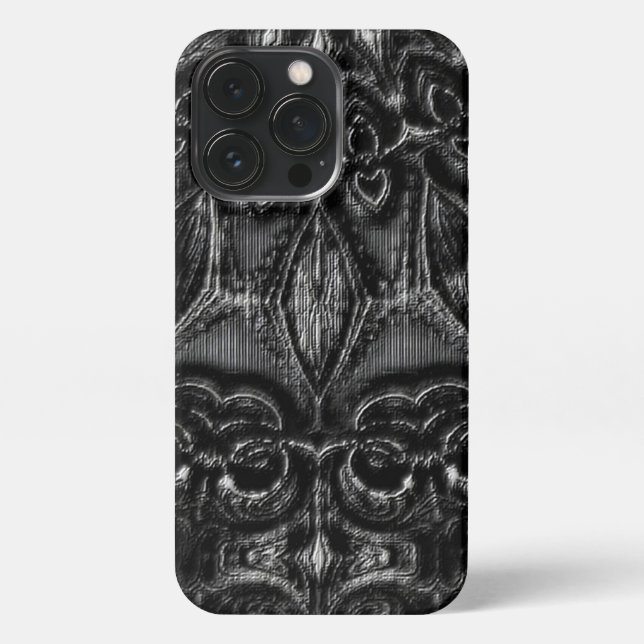 Charcoal Mandala iPhone Hülle (Rückseite)