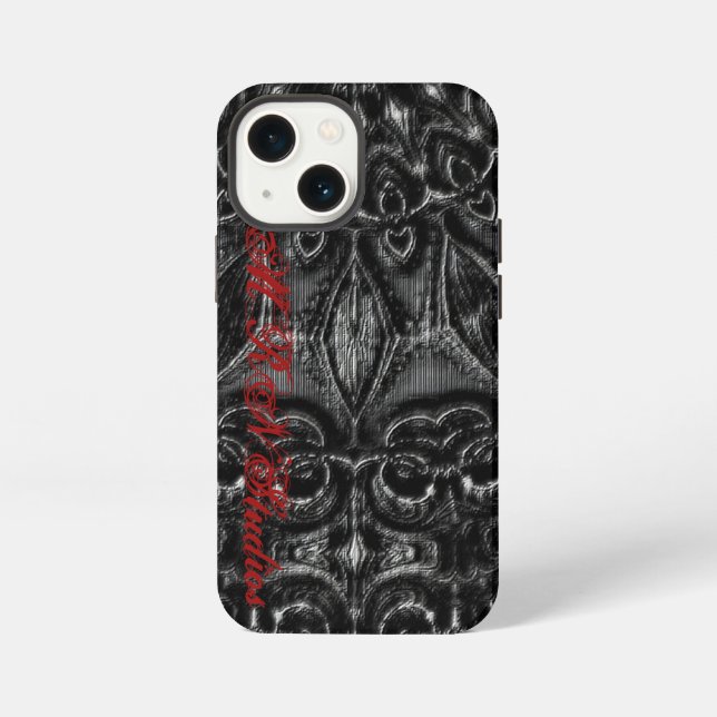 Charcoal Mandala iPhone Hülle (Rückseite)