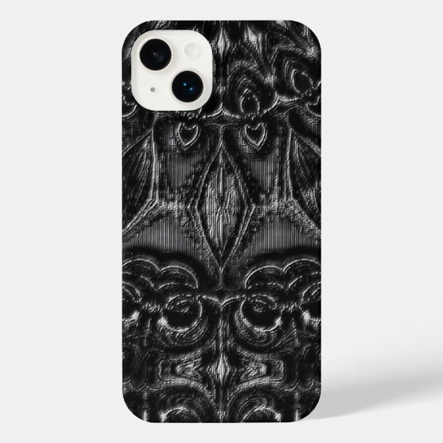 Charcoal Mandala iPhone Hülle (Rückseite)
