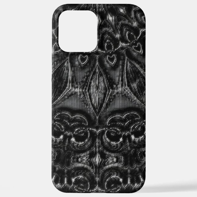 Charcoal Mandala iPhone Hülle (Rückseite)
