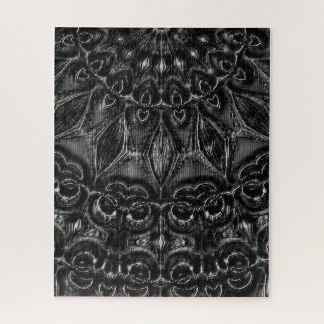 Charcoal Mandala Jigsaw Puzzle (Vertikal)