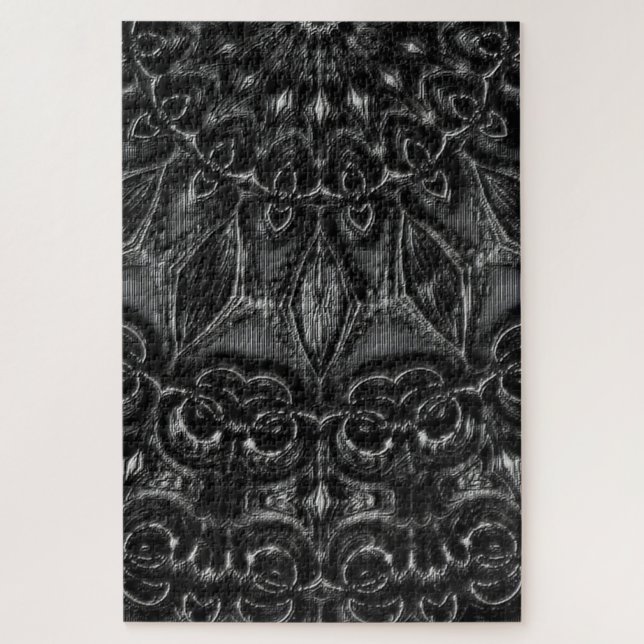Charcoal Mandala Jigsaw Puzzle (Vertikal)