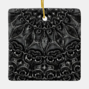 Charcoal Mandala Keramikornament