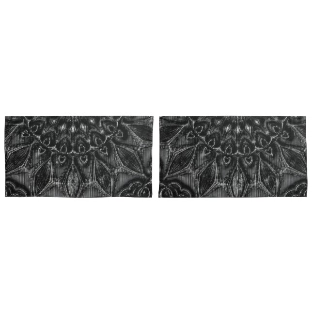 Charcoal Mandala Kissenbezug (Vorderseite-Set)