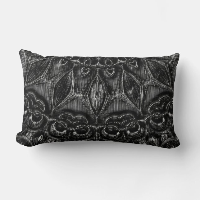 Charcoal Mandala Lendenkissen (Vorderseite)