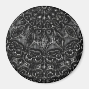 Charcoal Mandala Magnet
