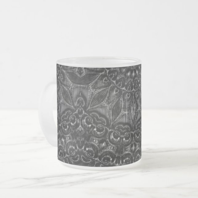 Charcoal Mandala Mattglastasse (Vorderseite Links)